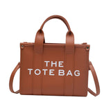 Maxbell Girls Woman Tote Top Handle Shoulder Bag PU Leather Adjustable Strap Stylish Brown