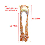 Maxbell Funny Plush Animal Hat Gloves Scarf Fancy Dress Decoration Holiday Hat Giraffe