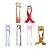 Maxbell Funny Plush Animal Hat Gloves Scarf Fancy Dress Decoration Holiday Hat Giraffe