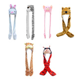 Maxbell Funny Plush Animal Hat Gloves Scarf Fancy Dress Decoration Holiday Hat Giraffe