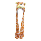 Maxbell Funny Plush Animal Hat Gloves Scarf Fancy Dress Decoration Holiday Hat Giraffe