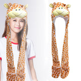 Maxbell Funny Plush Animal Hat Gloves Scarf Fancy Dress Decoration Holiday Hat Giraffe