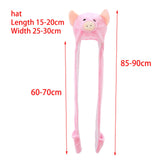 Maxbell Funny Plush Animal Hat Gloves Scarf Fancy Dress Decoration Holiday Hat Pig