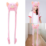 Maxbell Funny Plush Animal Hat Gloves Scarf Fancy Dress Decoration Holiday Hat Pig