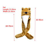 Maxbell Funny Plush Animal Hat Gloves Scarf Fancy Dress Decoration Holiday Hat Little Bear