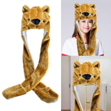 Maxbell Funny Plush Animal Hat Gloves Scarf Fancy Dress Decoration Holiday Hat Little Bear