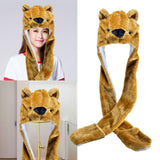 Maxbell Funny Plush Animal Hat Gloves Scarf Fancy Dress Decoration Holiday Hat Little Bear