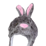 Maxbell Animal Plush Hat festival outdoor Halloween Costume Gift Fancy Dress Cosplay Gray Rabbit