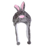 Maxbell Animal Plush Hat festival outdoor Halloween Costume Gift Fancy Dress Cosplay Gray Rabbit