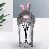 Maxbell Animal Plush Hat festival outdoor Halloween Costume Gift Fancy Dress Cosplay Gray Rabbit