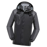 Maxbell Men Windproof Coat Casual Jackets Winter Windbreaker for Skiing Camping 5XL Black