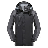 Maxbell Men Windproof Coat Casual Jackets Winter Windbreaker for Skiing Camping 5XL Black