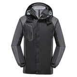 Maxbell Men Windproof Coat Casual Jackets Winter Windbreaker for Skiing Camping 5XL Black