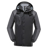 Maxbell Men Windproof Coat Casual Jackets Winter Windbreaker for Skiing Camping 5XL Black