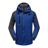 Maxbell Men Windproof Coat Casual Jackets Winter Windbreaker for Skiing Camping L Dark Blue