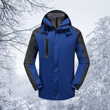 Maxbell Men Windproof Coat Casual Jackets Winter Windbreaker for Skiing Camping L Dark Blue