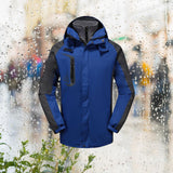 Maxbell Men Windproof Coat Casual Jackets Winter Windbreaker for Skiing Camping L Dark Blue