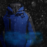 Maxbell Men Windproof Coat Casual Jackets Winter Windbreaker for Skiing Camping L Dark Blue