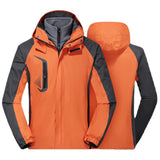 Maxbell Men Windproof Coat Casual Jackets Winter Windbreaker for Skiing Camping 5XL Orange