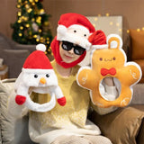 Maxbell Christmas Plush Hat Xmas Hat Novelty Winter Photo Prop for Cosplay Festival Santa Claus45cmx30cm