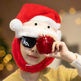 Maxbell Christmas Plush Hat Xmas Hat Novelty Winter Photo Prop for Cosplay Festival Santa Claus45cmx30cm