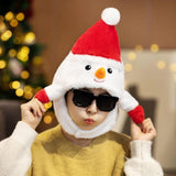 Maxbell Christmas Plush Hat Xmas Hat Novelty Winter Photo Prop for Cosplay Festival Snowman 30cmx30cm