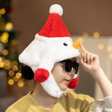 Maxbell Christmas Plush Hat Xmas Hat Novelty Winter Photo Prop for Cosplay Festival Snowman 30cmx30cm