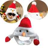 Maxbell Christmas Plush Hat Xmas Hat Novelty Winter Photo Prop for Cosplay Festival Snowman 30cmx30cm