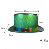 Maxbell Panama Jazz Top Hat Wide Brim Men Women Dance Festival Outdoor Travel Green