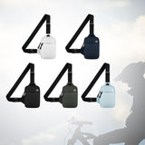 Maxbell Sports Chest Bag Wallet with Zipper Pocket for Outdoor Sport Trekking Gym White