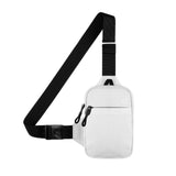 Maxbell Sports Chest Bag Wallet with Zipper Pocket for Outdoor Sport Trekking Gym White