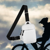 Maxbell Sports Chest Bag Wallet with Zipper Pocket for Outdoor Sport Trekking Gym White