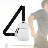 Maxbell Sports Chest Bag Wallet with Zipper Pocket for Outdoor Sport Trekking Gym White