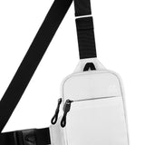 Maxbell Sports Chest Bag Wallet with Zipper Pocket for Outdoor Sport Trekking Gym White