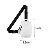 Maxbell Sports Chest Bag Wallet with Zipper Pocket for Outdoor Sport Trekking Gym White