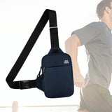 Maxbell Sports Chest Bag Wallet with Zipper Pocket for Outdoor Sport Trekking Gym Dark Blue