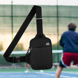 Maxbell Sports Chest Bag Wallet with Zipper Pocket for Outdoor Sport Trekking Gym Black