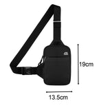 Maxbell Sports Chest Bag Wallet with Zipper Pocket for Outdoor Sport Trekking Gym Black