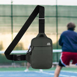 Maxbell Sports Chest Bag Wallet with Zipper Pocket for Outdoor Sport Trekking Gym Grey