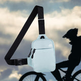 Maxbell Sports Chest Bag Wallet with Zipper Pocket for Outdoor Sport Trekking Gym Light Blue