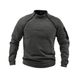 Maxbell Men Jacket Zipper Pullover Sweatshirt Clothes Thermal Fashion for Fishing Dark Gray S