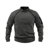 Maxbell Men Jacket Zipper Pullover Sweatshirt Clothes Thermal Fashion for Fishing Dark Gray S