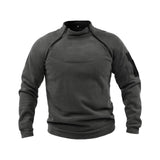 Maxbell Men Jacket Zipper Pullover Sweatshirt Clothes Thermal Fashion for Fishing Dark Gray S