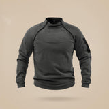 Maxbell Men Jacket Zipper Pullover Sweatshirt Clothes Thermal Fashion for Fishing Dark Gray S