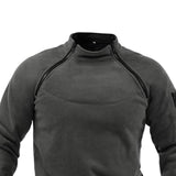 Maxbell Men Jacket Zipper Pullover Sweatshirt Clothes Thermal Fashion for Fishing Dark Gray S
