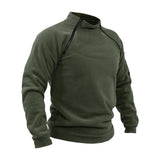Maxbell Men Jacket Zipper Pullover Sweatshirt Clothes Thermal Fashion for Fishing Green XL