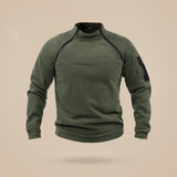 Maxbell Men Jacket Zipper Pullover Sweatshirt Clothes Thermal Fashion for Fishing Green XL