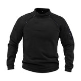 Maxbell Men Jacket Zipper Pullover Sweatshirt Clothes Thermal Fashion for Fishing Black S