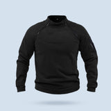 Maxbell Men Jacket Zipper Pullover Sweatshirt Clothes Thermal Fashion for Fishing Black M