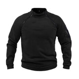 Maxbell Men Jacket Zipper Pullover Sweatshirt Clothes Thermal Fashion for Fishing Black L